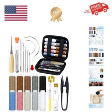 Upholstery Repair Sewing Kit, Heavy Duty Sewing Kit with Sewing Awl, Seam Rip...