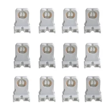 12 Packs Non Shunted T8 Lamp Holder Socket Turn Type for LED Fluorescent Tube...