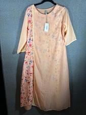 Janasya Pink Bright Floral Print Kurta / Women Large / Size 10