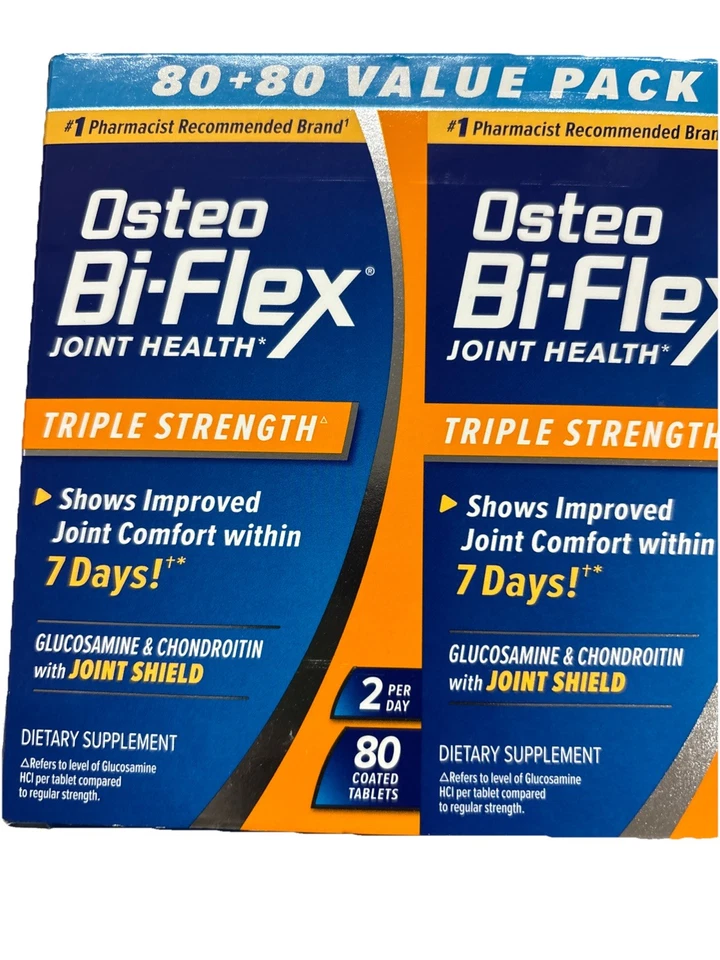 2Pk Osteo Bi-Flex Salud Articular Triple Fuerza con Vitamina D 80 Tabs Ea Exp:3/28 Foto 4 de 4