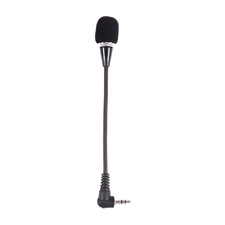 Flexible 3.5mm Jack Microphone Mic For PC Laptop Desktop Skype Black I6M4