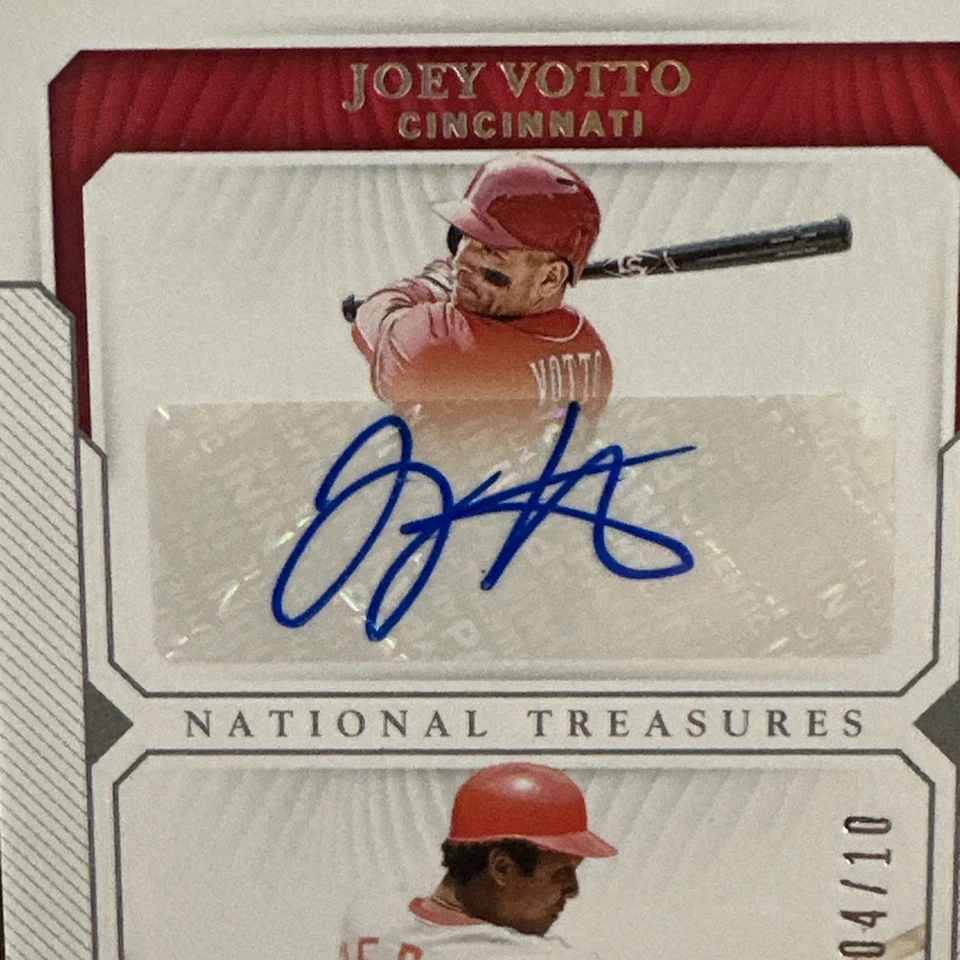 2019 Panini National Treasures - двойная подпись Джоуи Вотто, золото Тони Переса /10 - Изображение 2 из 4