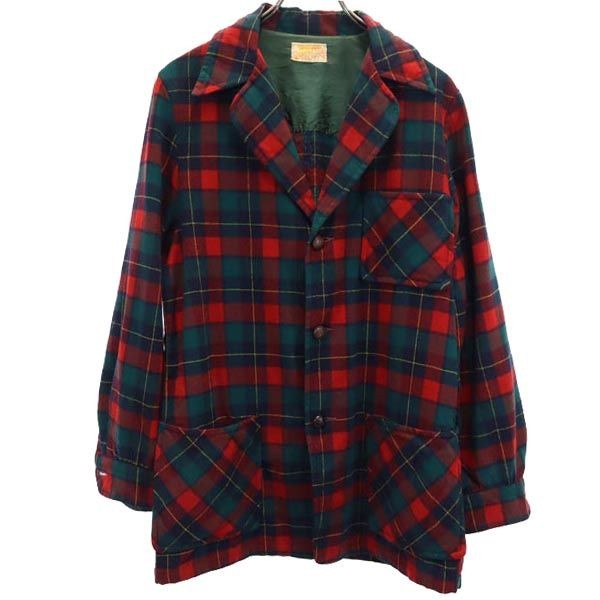 PENDLETON 50s vintage Check Pattern Long sleeve t… - image 1