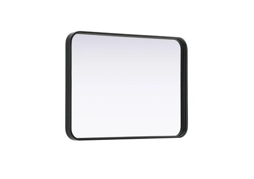Elegant Decor Contour Metal Rectangle Mirror 22X30" Black - Picture 8 of 11
