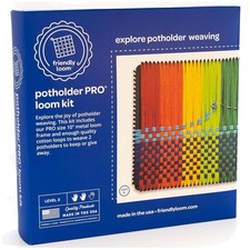 Friendly Loom Potholder Pro Kit Metal Loom Cotton Loops