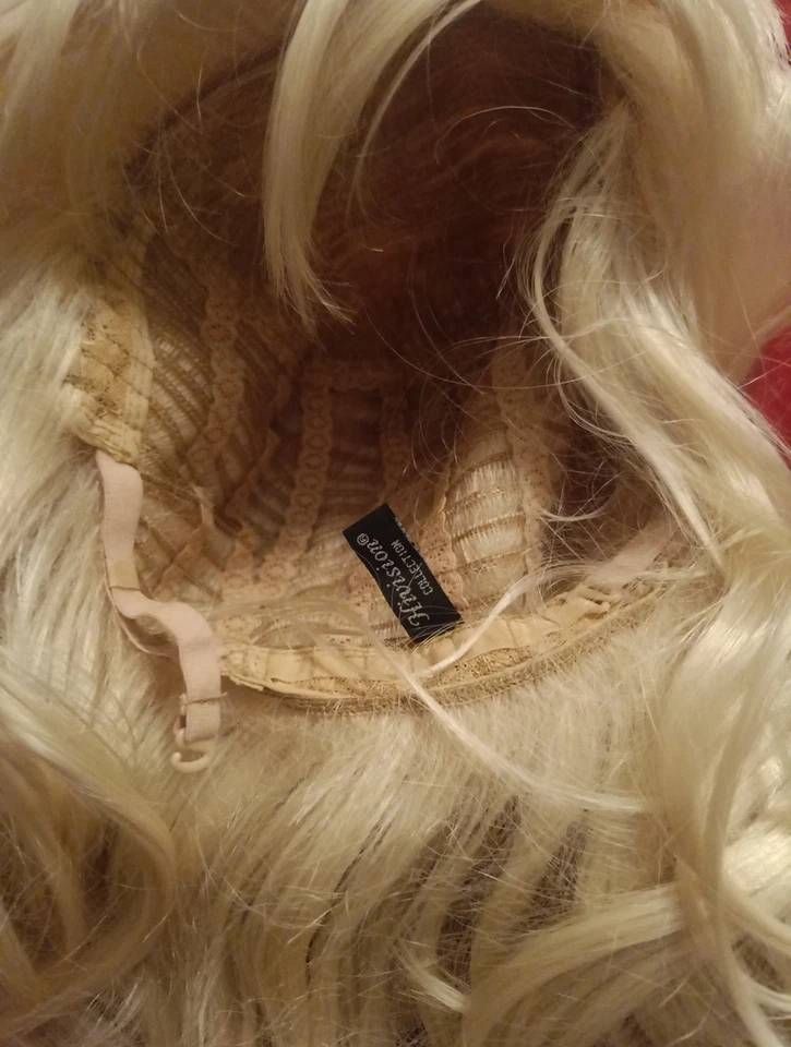 Beautiful Hivision Collection Women's Custom Made Bright Blonde Wig With Bangs - Image 3 of 4