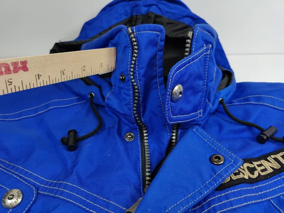 Vintage Descente Ski Snow Jacket 90s Full Zip Men’s L Blue Hooded Rare - Image 4 of 4