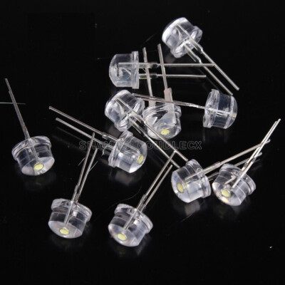 10PCS Green Blue Yellow Red White 8MM Straw Hat 0.5W LED Light Emitting Diode
