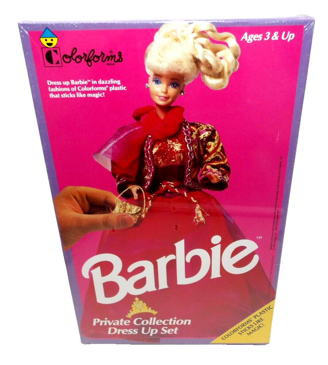 Vintage Barbie Private Collection Dress Up Set Colorforms #742 Sealed 1991