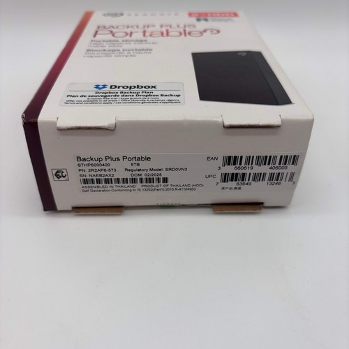 New Seagate 5 TB HDD Backup Plus Portable STHP5000400 - Photo 5/5