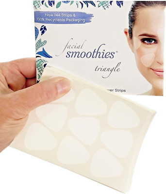 New Facial Smoothies TRIANGLE Wrinkle Remover Strips, 144 anti wrinkle patches