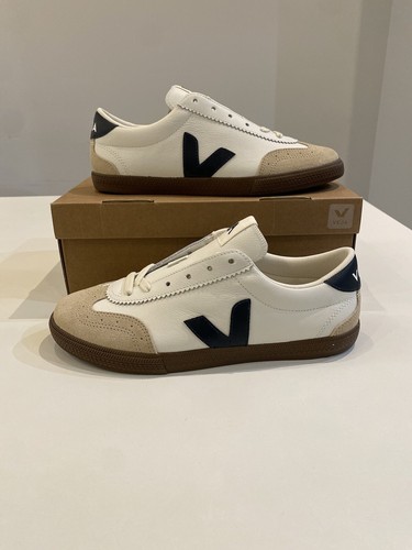 Veja Women’s Volley Leather Sneaker White/Nautico/Bark sz 39EU/8US New In Box - Picture 4 of 8