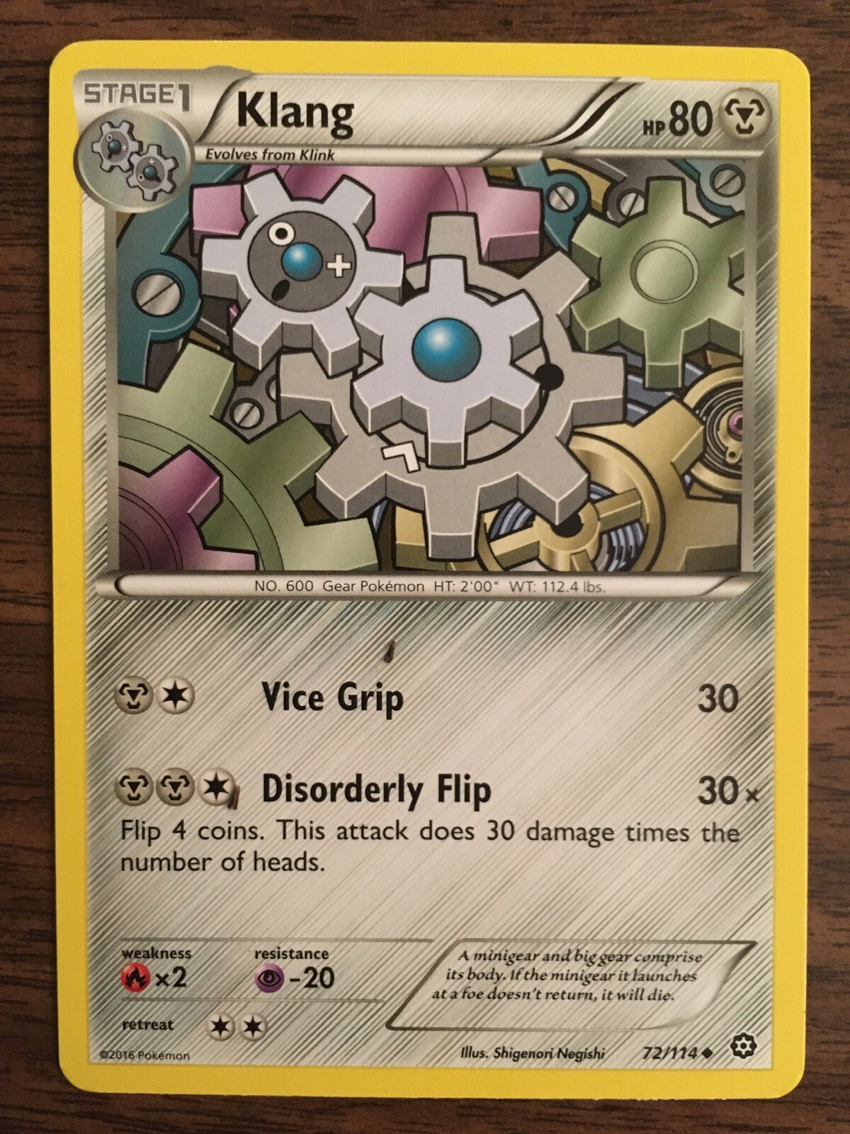 Pokemon Klang 72/114 XY Steam Siege Uncommon Card - LP | eBay