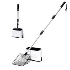 Metal Cat Litter Scoop with Holder, 22 " - 41 " Extendable Assorted Colors