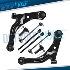 8pc Front Lower Control Arms Tie Rod Kit for 2005-2009 Ford Escape Mazda Tribute