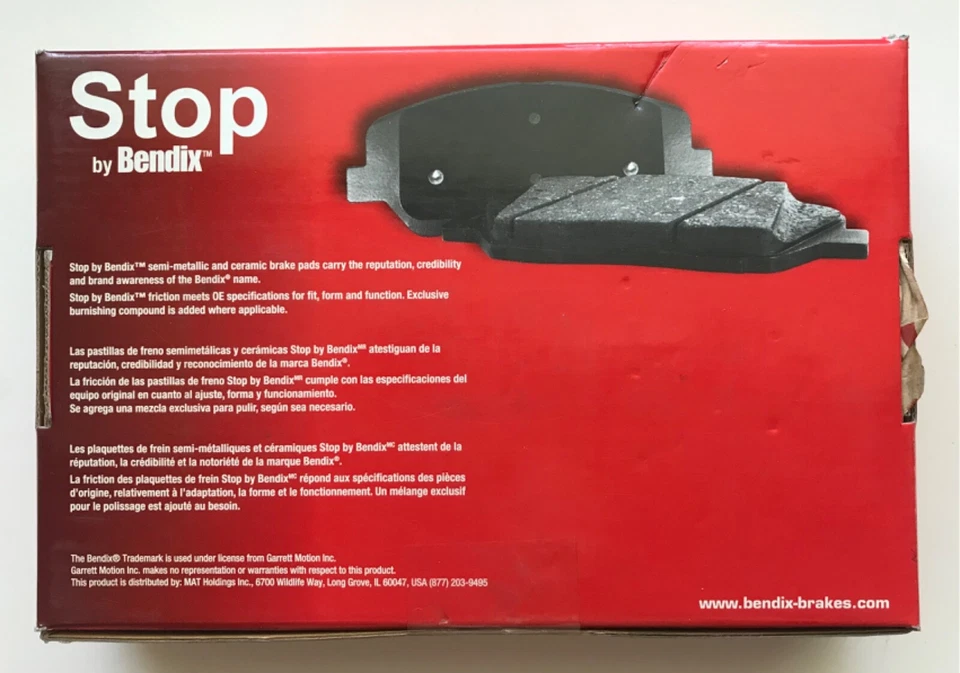 Juego de frenos delanteros de cerámica Bendix #SBC785 para 09 Cadillac Chevy GMC Hummer (desc) Foto 3 de 4