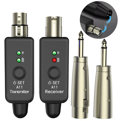 Microphone Wireless System XLR Transmitter Receiver for Dynamic / Condenser Mic