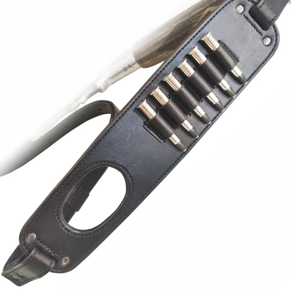 Adjustable Rifle Sling Leather Handmade Winchester Marlin Henry Lever Action USA - Image 4 of 4