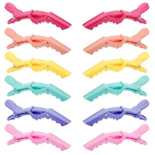 GLAMFIELDS 12 pcs Alligator Hair Clips for Styling Sectioning, Non-slip Grip ...