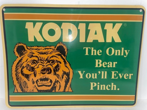 Kodiak Tobacco Plastic Wall Sign Pre Warning 16" x 12" Very Rare - Picture 2 of 5