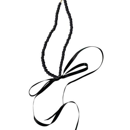 Bowknot Imitation Pearls Necklace Ribbon Bowknot Choker Lace Up Bows Neck Chain - Picture 6 of 10