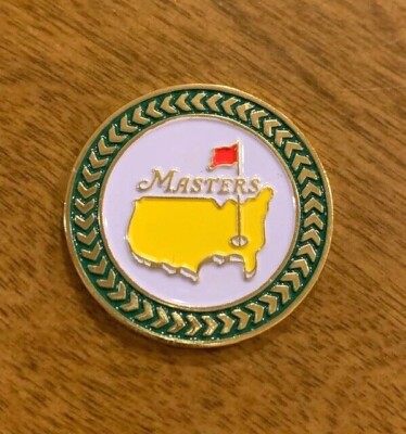 Masters Ball Marker, Golf, Master Tournament from Augusta, Green, Ships Fast New