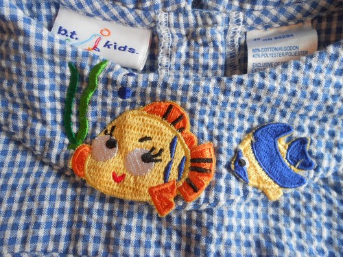 Vtg. BT Kids & Youngland Gingham Seersucker Dresses sz. 6X beach & floral - Picture 4 of 16