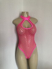 Exotic Dancewear Neon Pink Net one piece