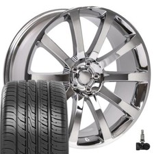 20 Chrome 2253 Wheels Tires Tpms Set Fit Dodge Chrysler 300 Srt Rims