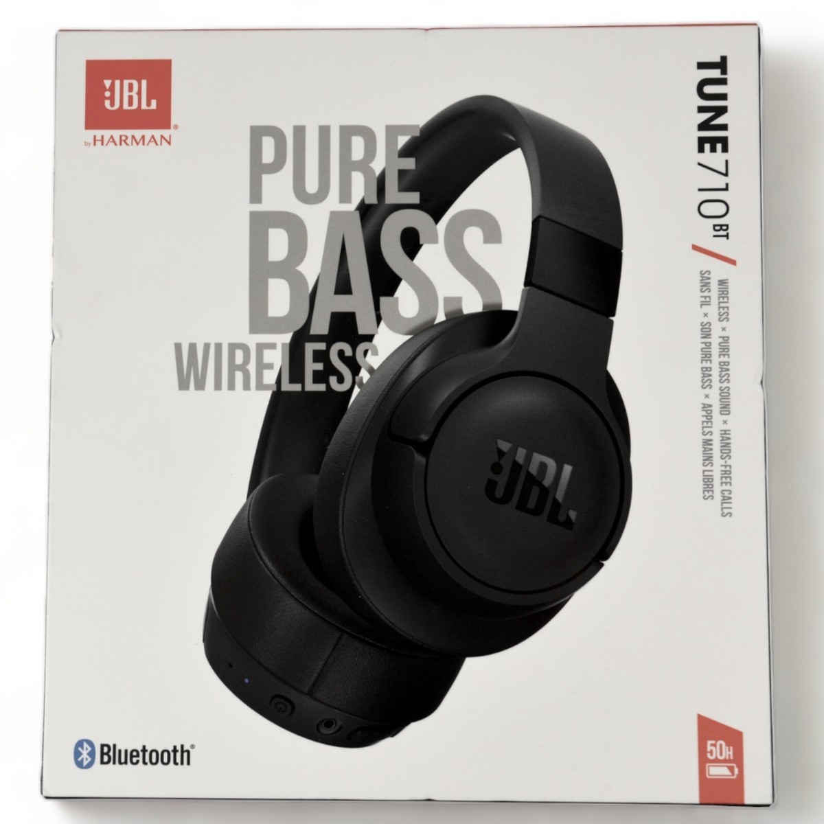 🎧JBL Wireless Headphones Pure Bass Tune 710BT Black📱Android Over