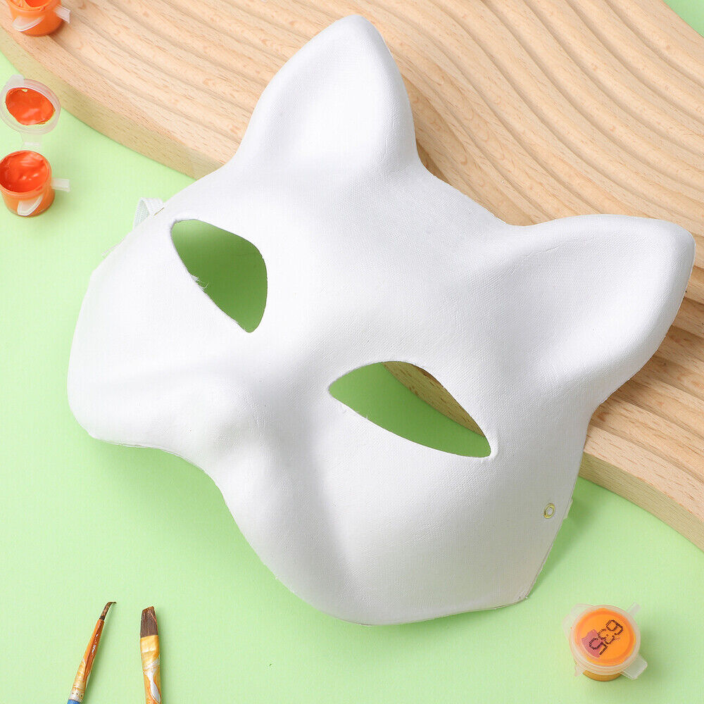 5 Pcs paper fox masks Empty Masquerade Mask Therian Mask Mask