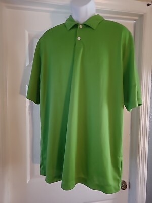 Nike Golf Men s X-Large Dri-Fit Lime Green Polo Shirt Embroidered BOLT EV - NWT