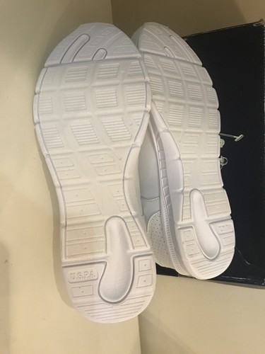 US Polo Association RACER WHITE/Grey Shoes Men’s Size Medium 11 NIB NEW Sneakers - Picture 3 of 8