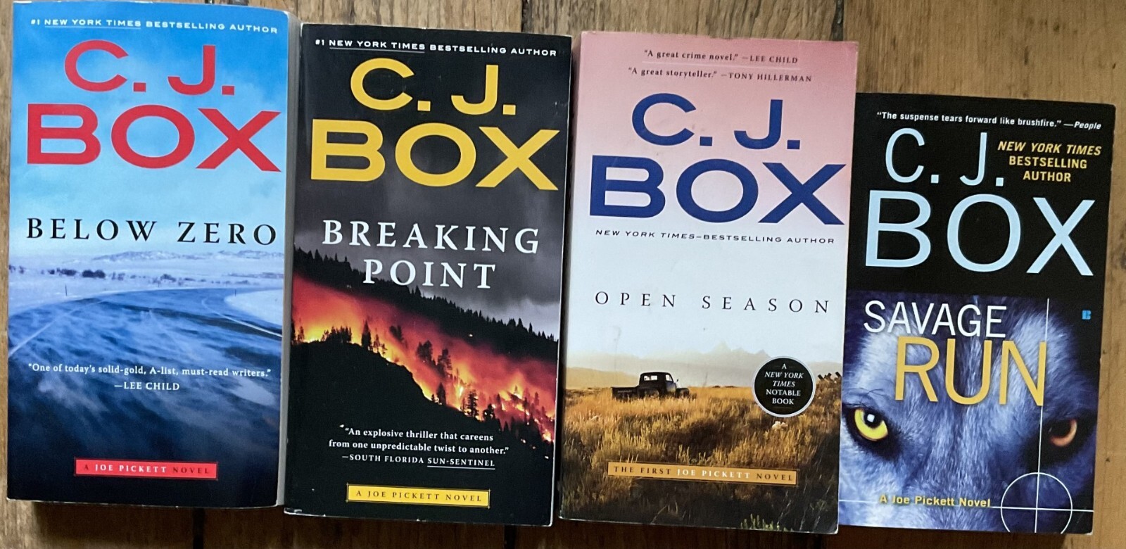 Lot of 4 C.J. Box Paperbacks JOE PICKETT MYSTERY SERIES Free Shipping