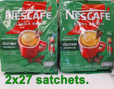Nescafe BLEND&BREW Instant Coffee Mixed Milk Arabica Robust 2 packs x 27sticks.