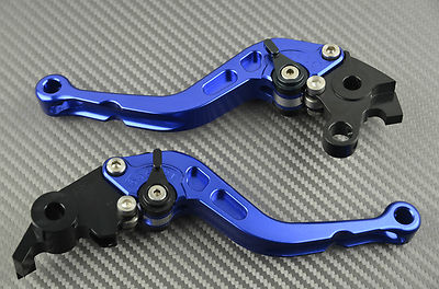 Kurz Hebel Paar Bremshebel Kupplungshebel Blau CNC TRIUMPH ROCKET III 2004 2007
