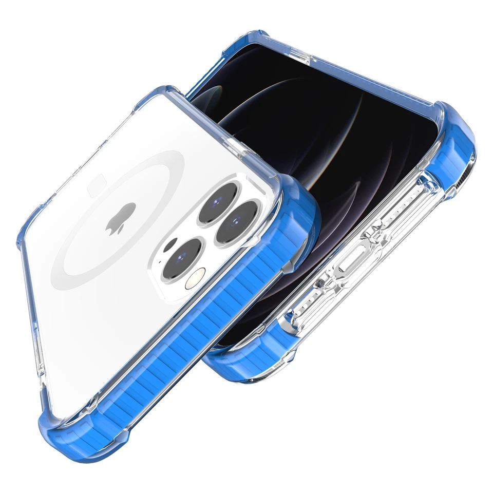 Funda trasera delgada para iPhone 13 Pro Max 13 enchapada transparente Mag Safe Foto 3 de 4