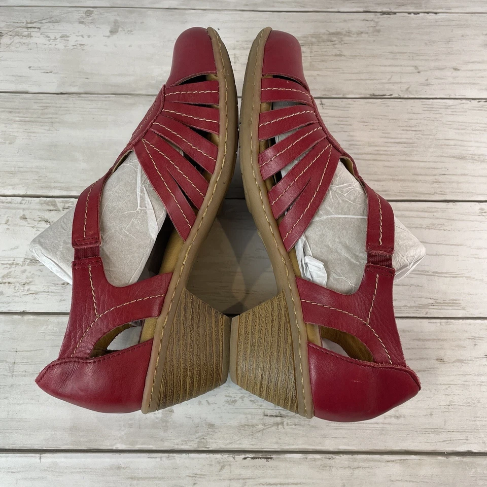 Zapatos para mujer Softspots Sally Pillowtop Technology cuero rojo cardinal 8,5 M Foto 3 de 4