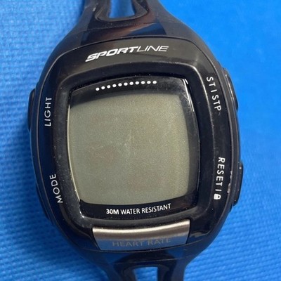 Sportline ECG Accurate Sports Workout Watch Water Resistant 30M Digital UNTESTED