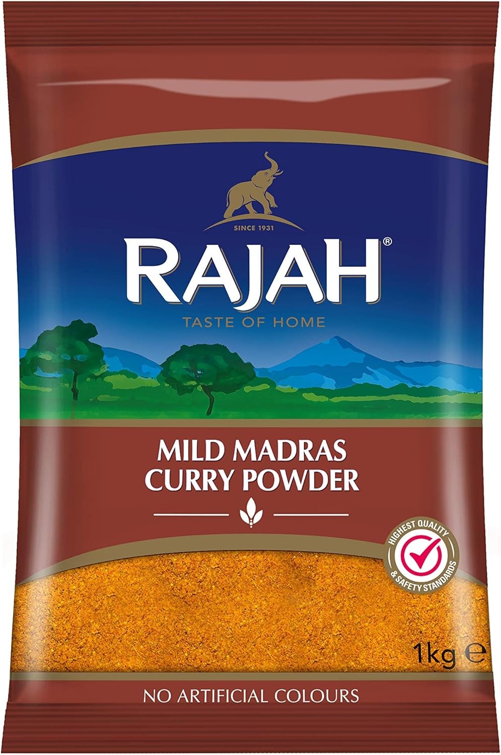 Rajah Spices Mild Madras Curry Powder | Madras | Mild | Curry Powder | (1kg) (P