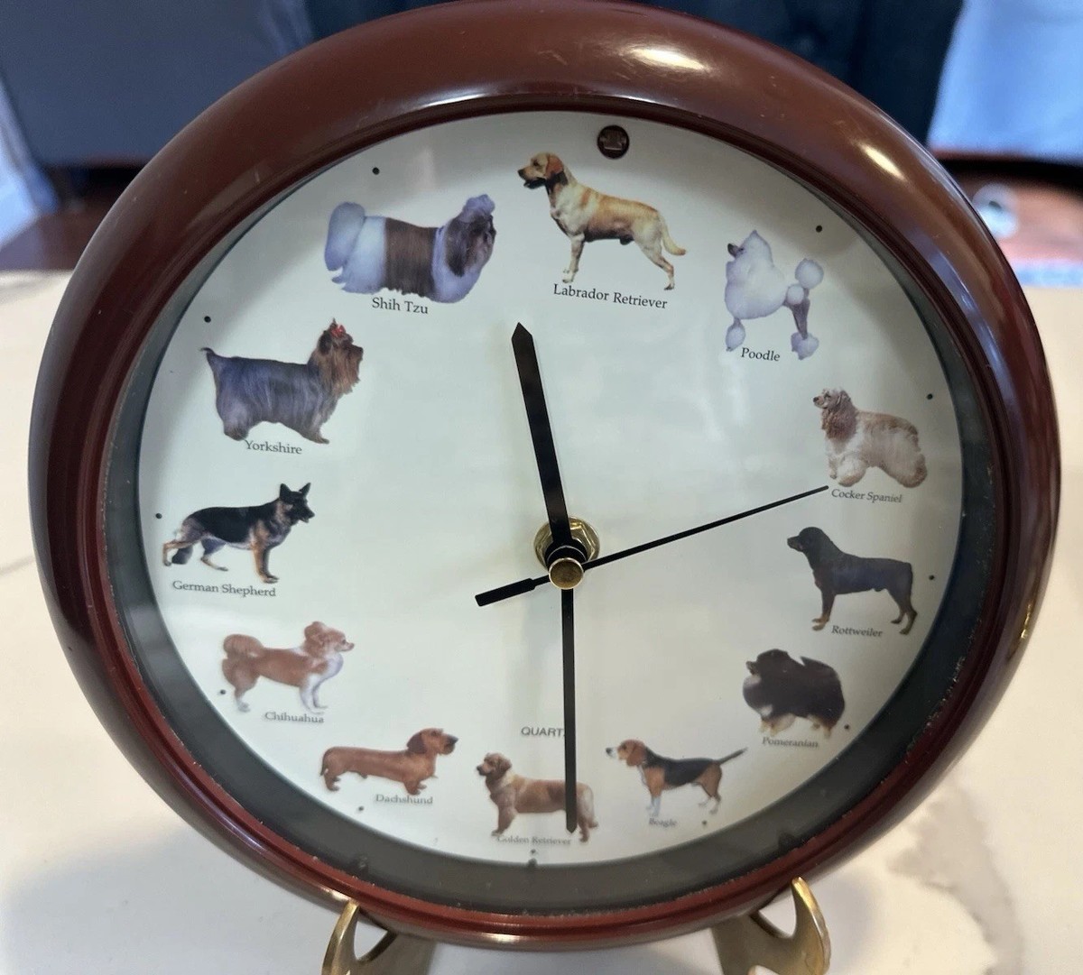 Quartz 8” Dog Breed Wall Clock Decorative Display Only Sound