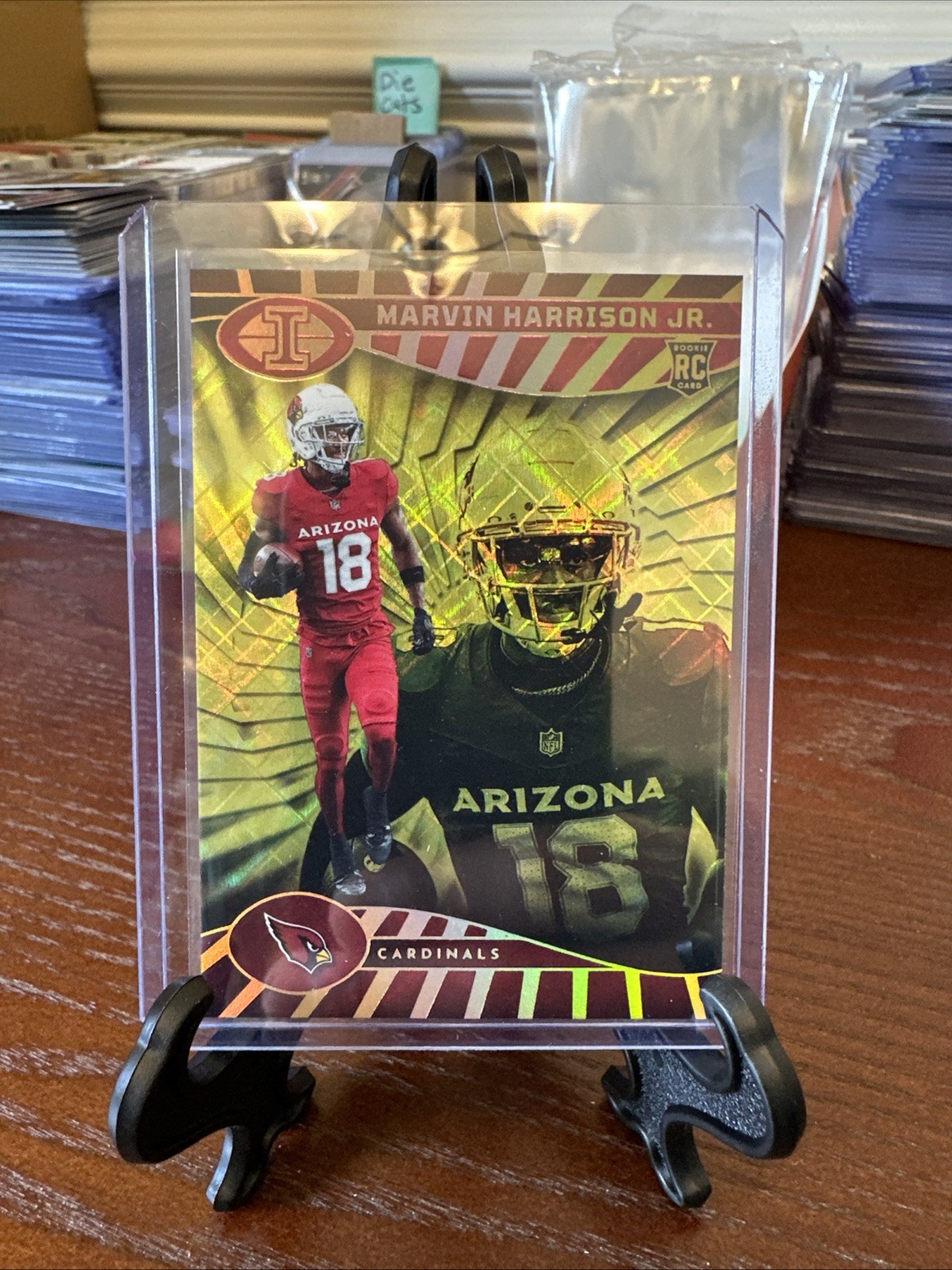 2024 Panini Illusions - Marvin Harrison Jr. #3 (RC) Yellow Diamond Trophy