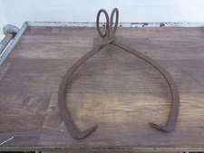 Vintage Metal Ice Block Tongs 19" Rustic Farm Tool