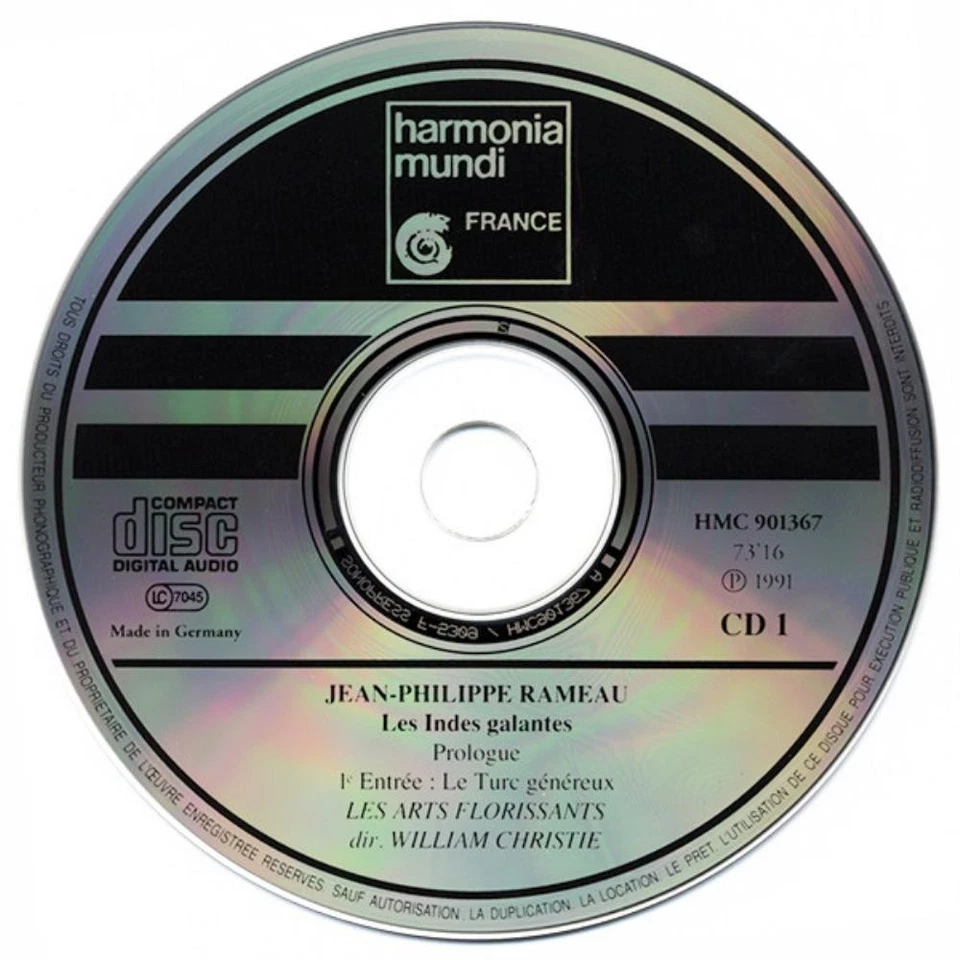 Les Indes Galantes Jean-Philippe Rameau CD Top-quality Free UK shipping - Image 3 of 4