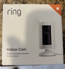 Ring Indoor Cam Compact Plug-In HD Security Camera with two-way talk - White