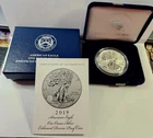 2019-S American Silver Eagle Enhanced Reverse Proof 1 oz Coin Box with COA