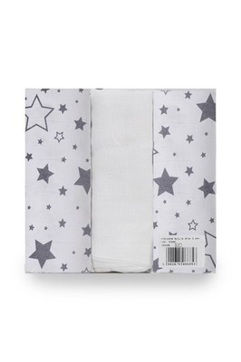 MUSLIN 3er-Set 70x80 BabyBoom Sternchen