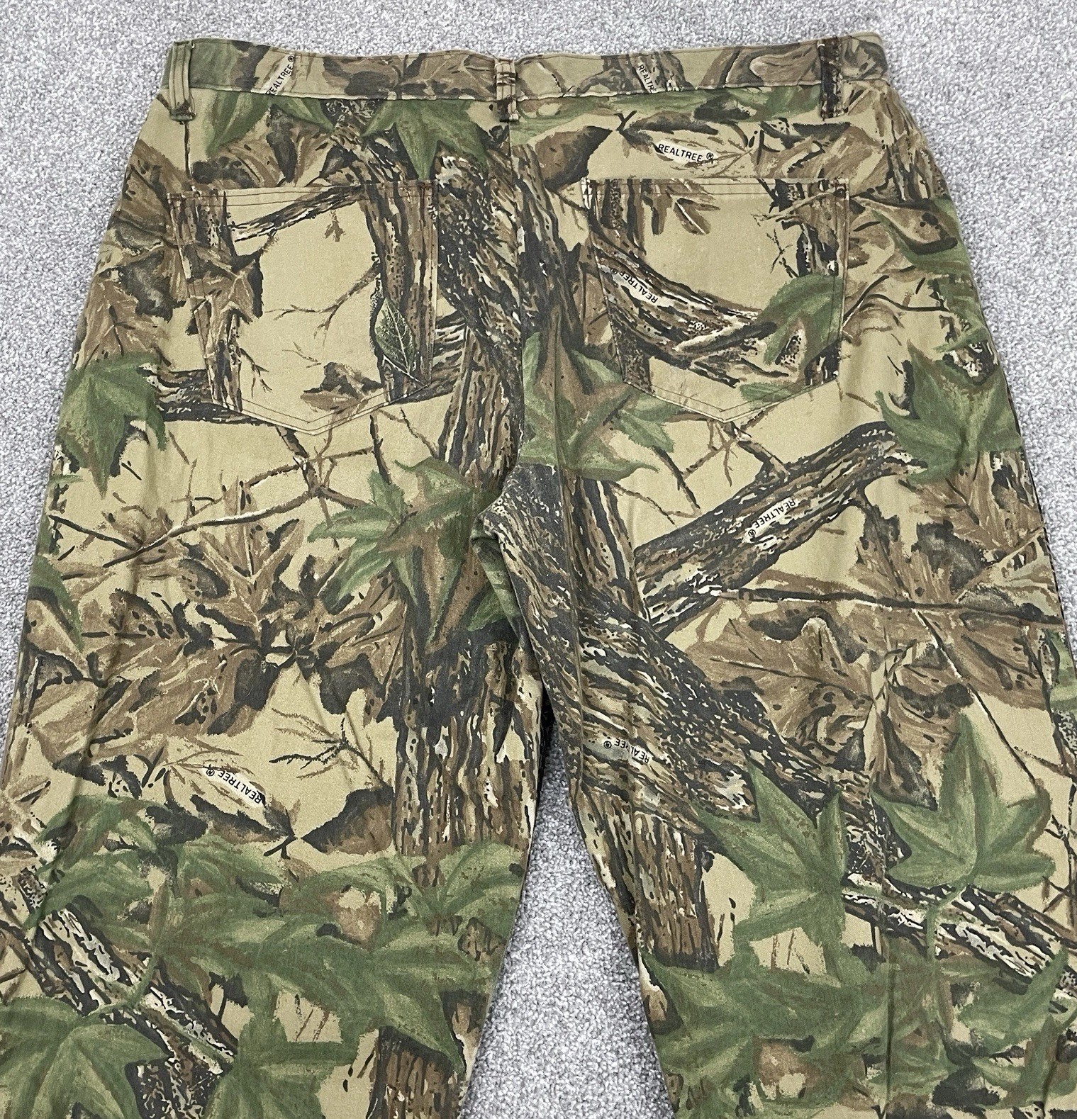 Vintage 80s Realtree Camo Pants Mens 42x34 Hemmed 40x28 USA Made