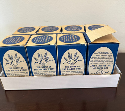 1950s Duz Detergent Premium 22K Gold  Wheat Glasses Set Of 8 - 6oz New