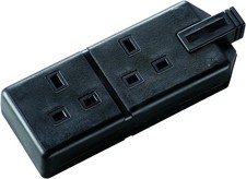 Masterplug ELS132B-01 Permaplug Two Socket Trailing Socket, without Plug and... 